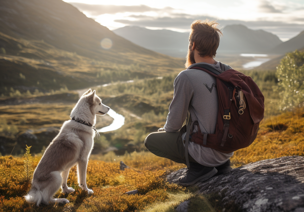 jeppewtf_nordic_landscape_summertime_dog_and_owner_hiking_1951416c-adea-40d8-baed-07e14d765f30 Hiking with a pet